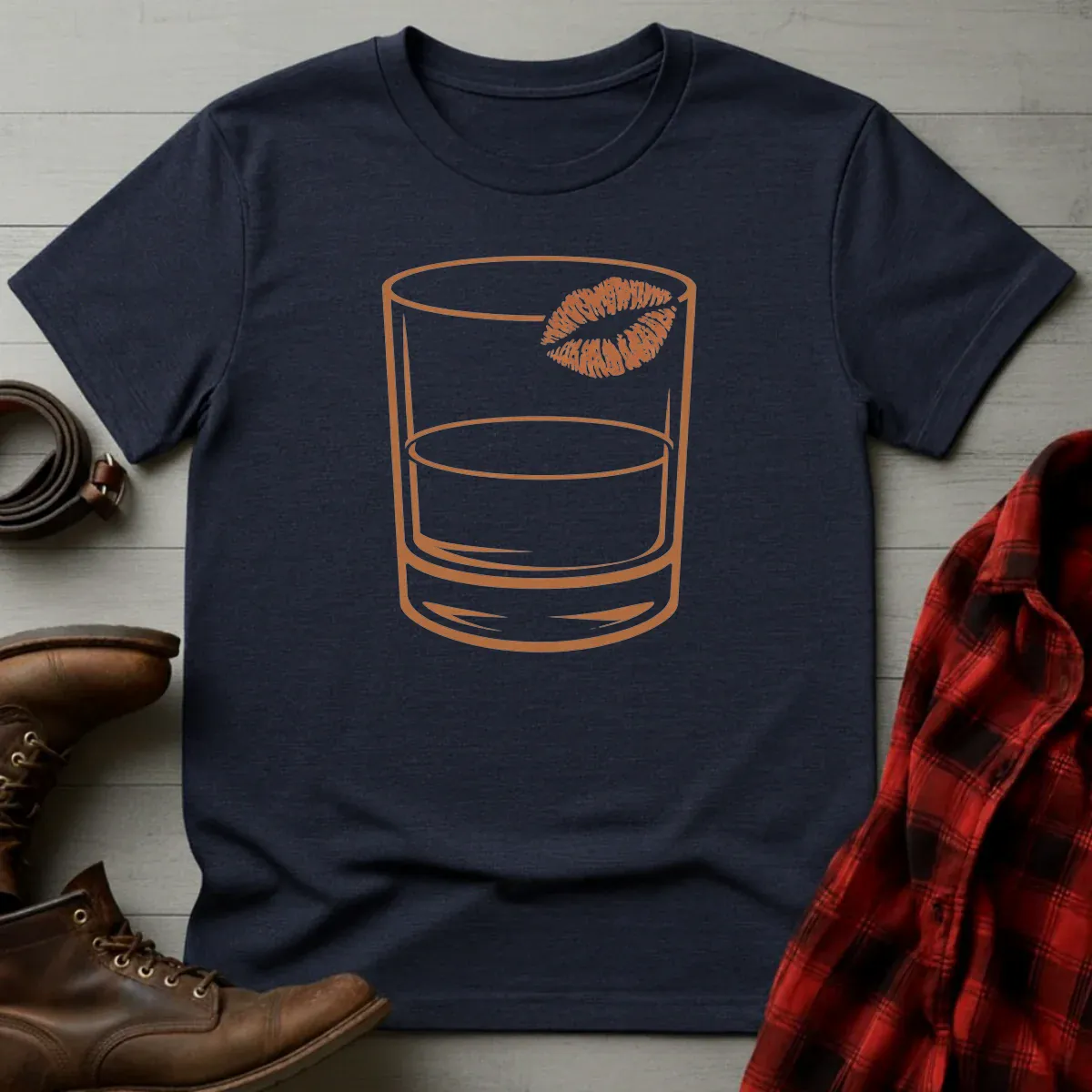 Bourbon Babe Glass Lipstick Kiss T-Shirt