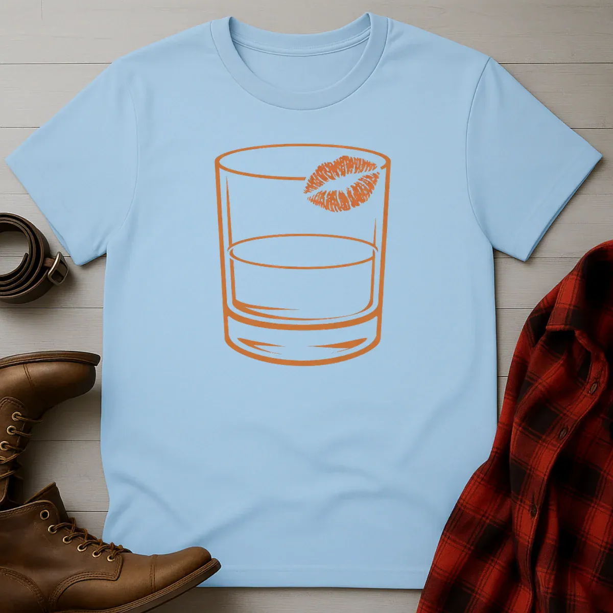 Bourbon Babe Glass Lipstick Kiss T-Shirt