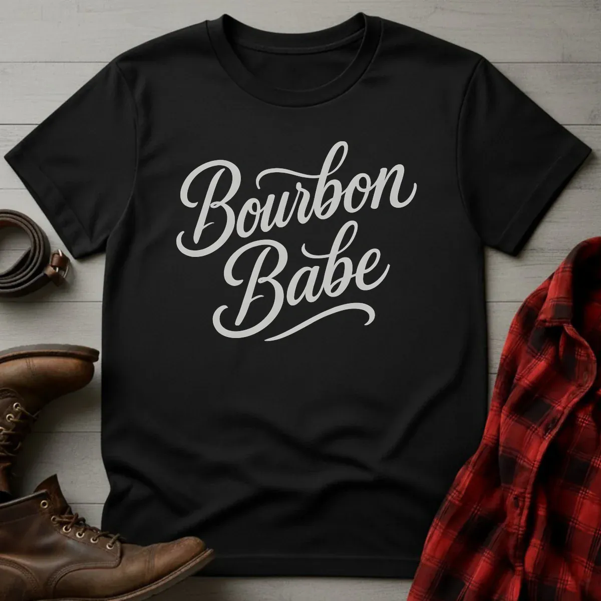 Bourbon Babe Script Only T-Shirt