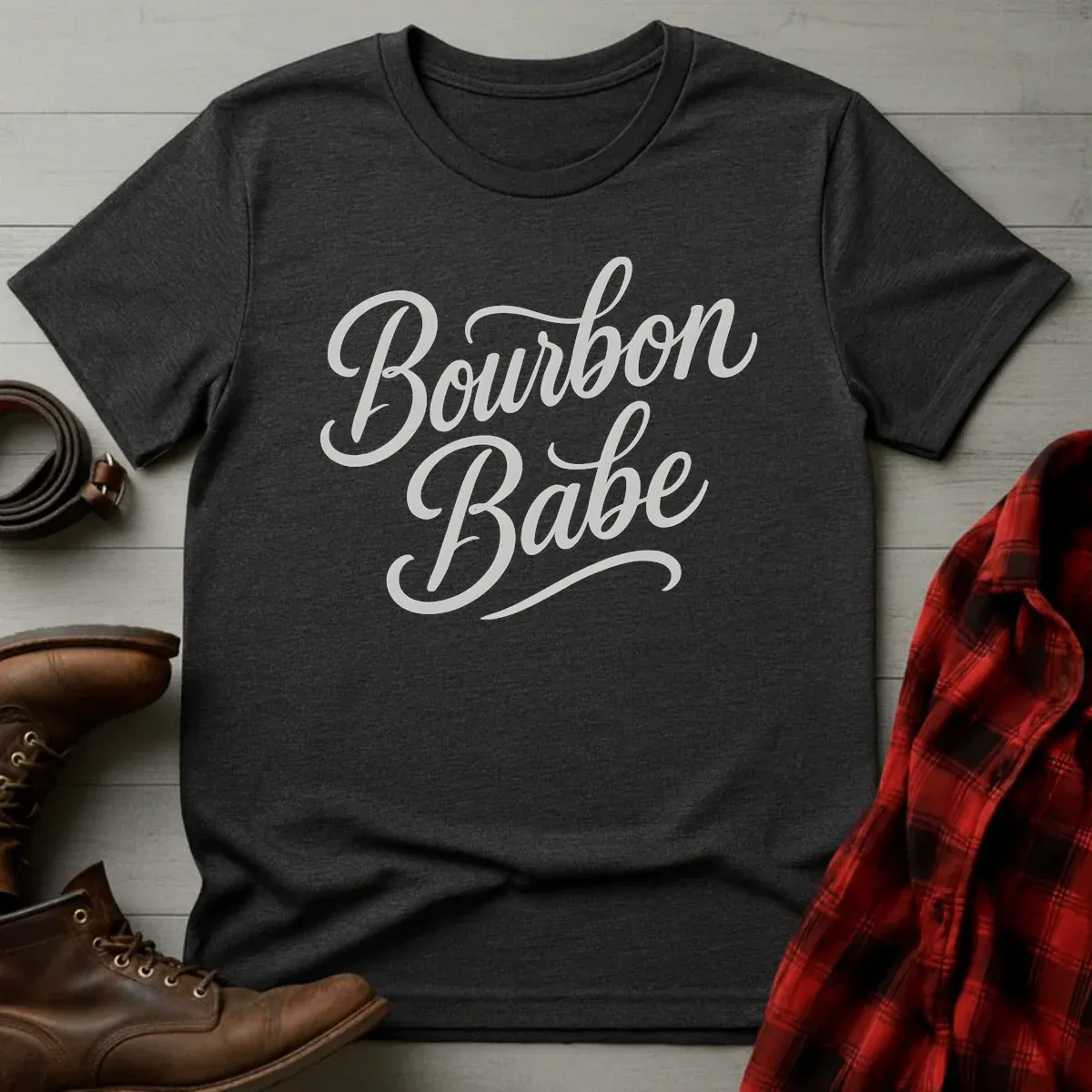Bourbon Babe Script Only T-Shirt