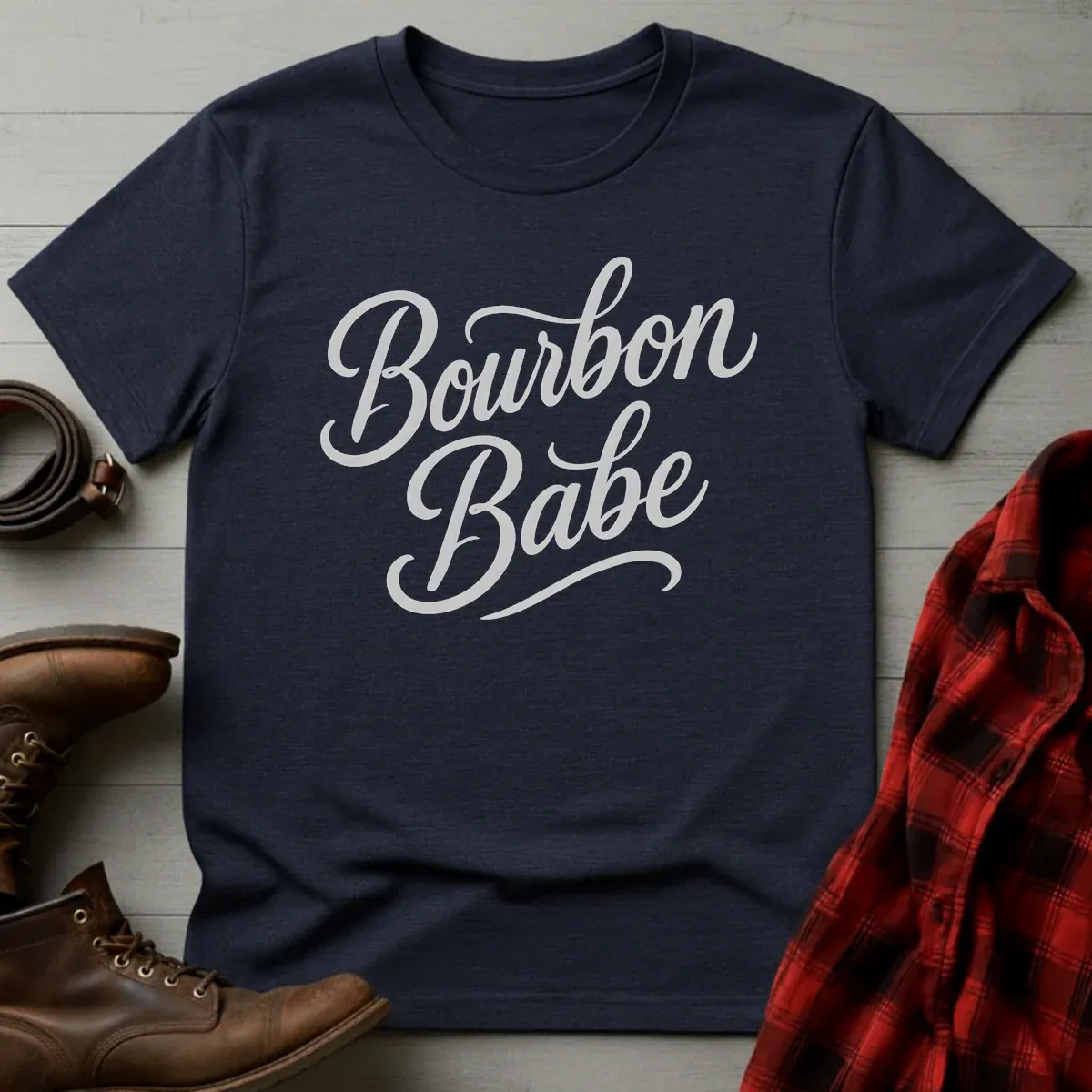 Bourbon Babe Script Only T-Shirt