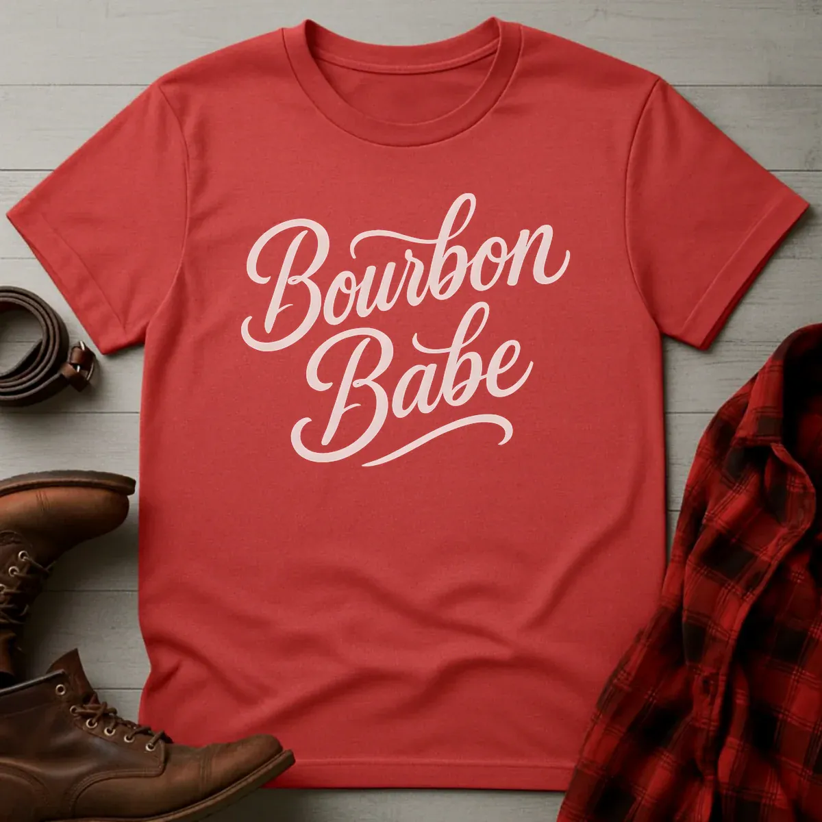 Bourbon Babe Script Only T-Shirt