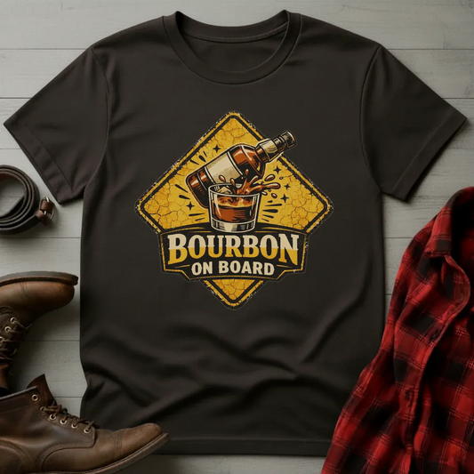 Bourbon on Board Sign T-Shirt
