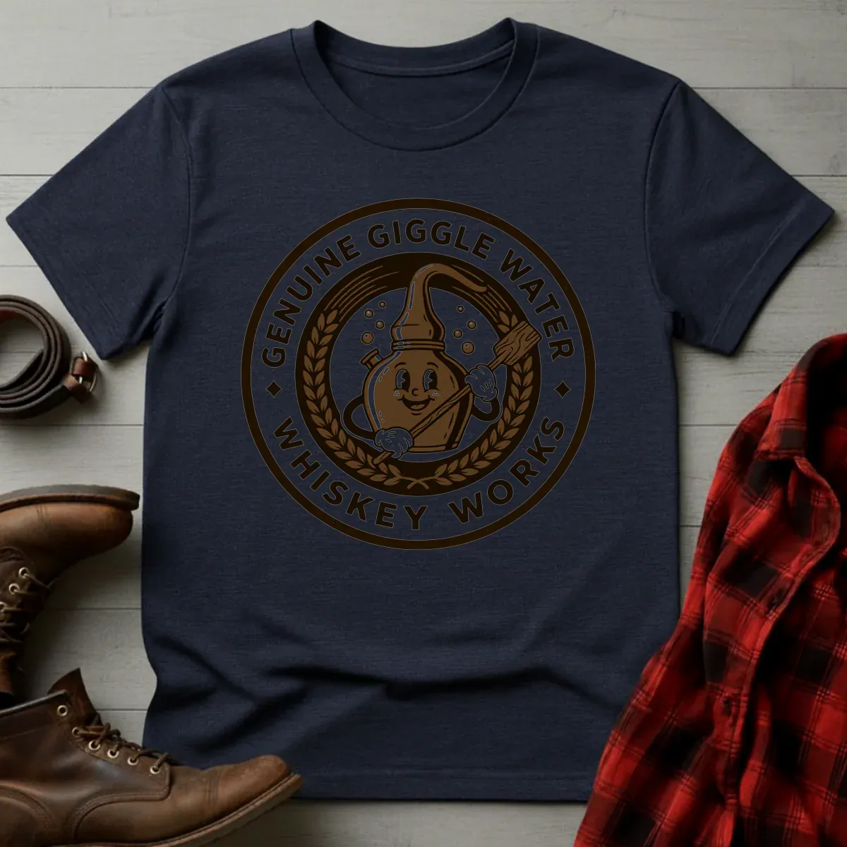 Genuine Giggle Water Whiskey Works T-Shirt