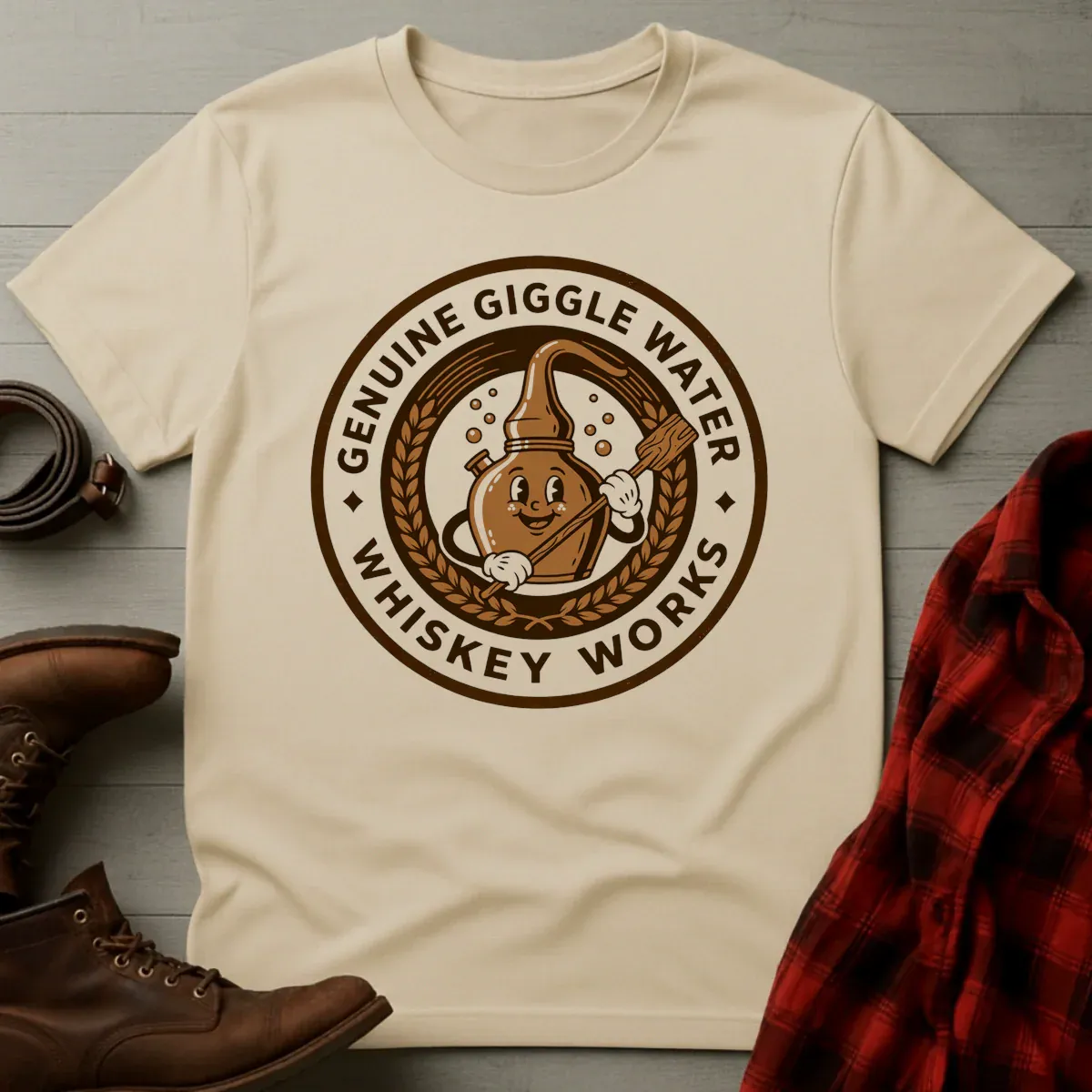 Genuine Giggle Water Whiskey Works T-Shirt