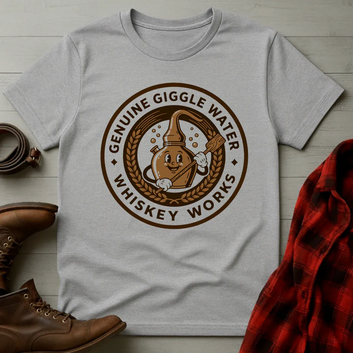 Genuine Giggle Water Whiskey Works T-Shirt