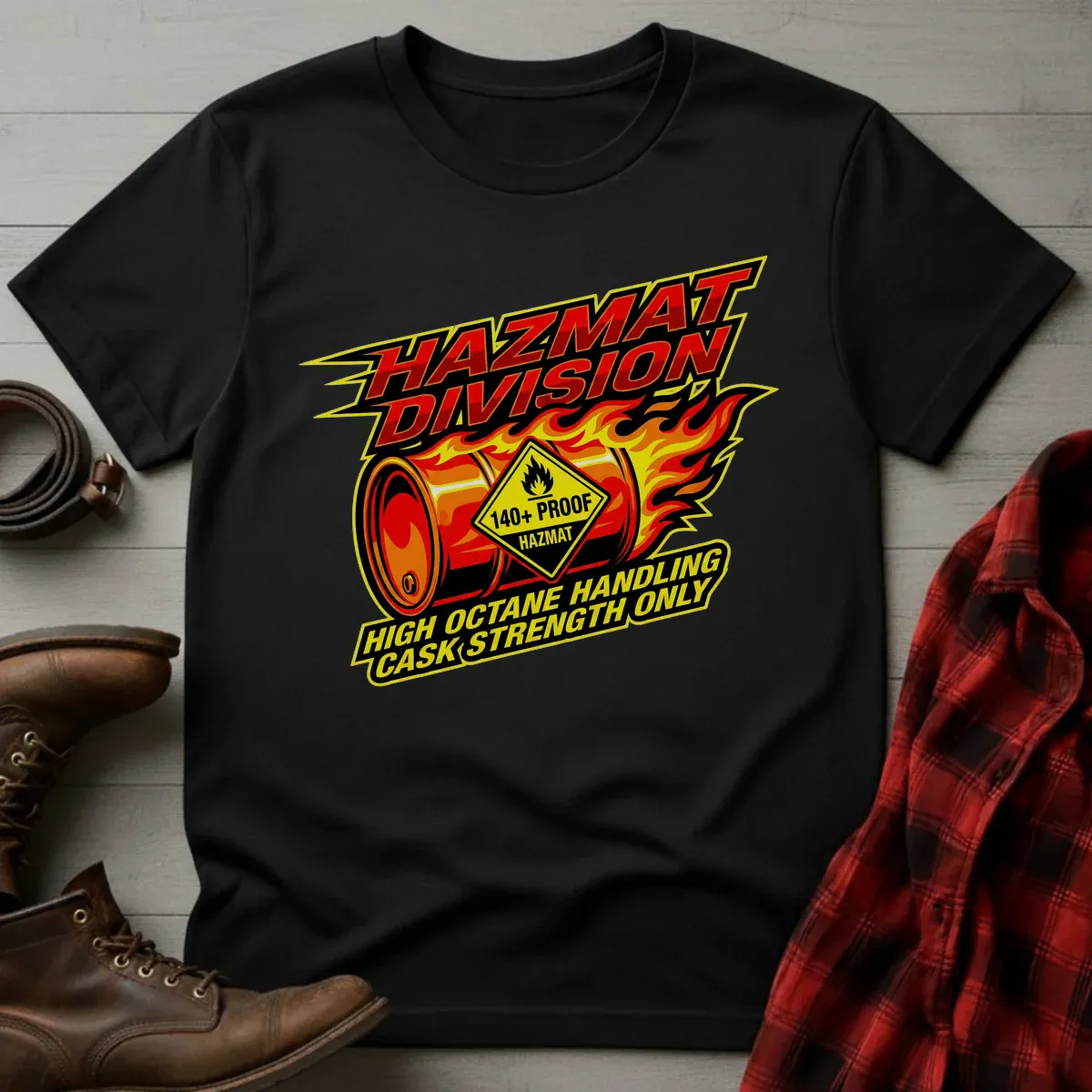 Hazmat Division Cask Strength Only Whiskey T-Shirt