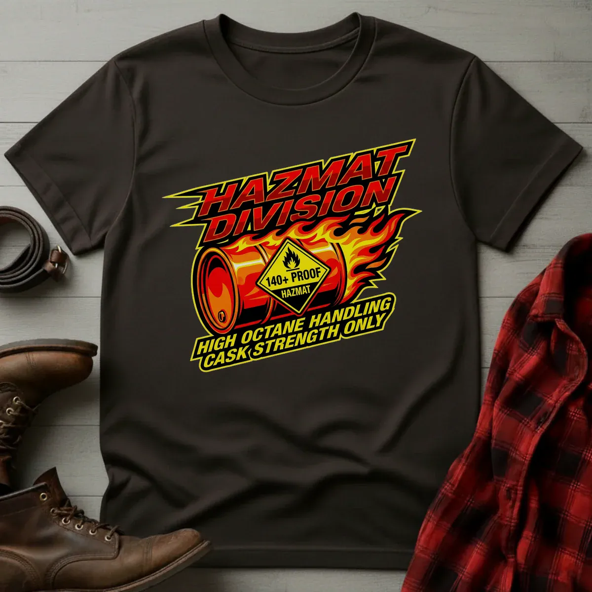 Hazmat Division Cask Strength Only Whiskey T-Shirt