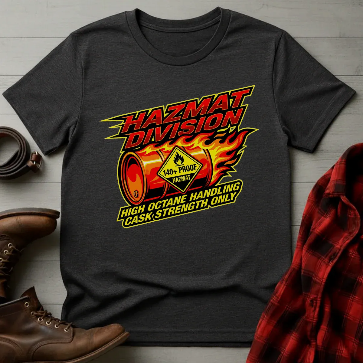 Hazmat Division Cask Strength Only Whiskey T-Shirt