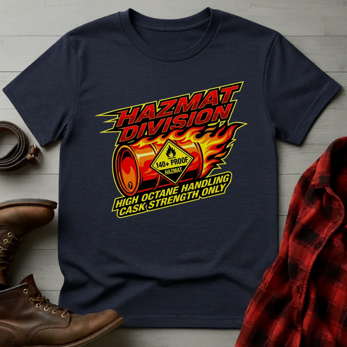Hazmat Division Cask Strength Only Whiskey T-Shirt