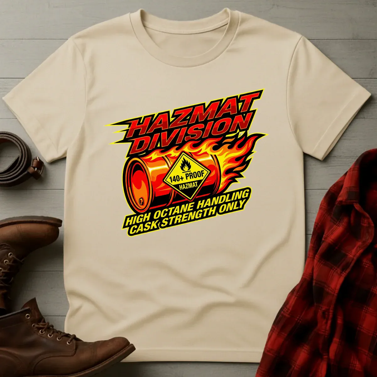 Hazmat Division Cask Strength Only Whiskey T-Shirt