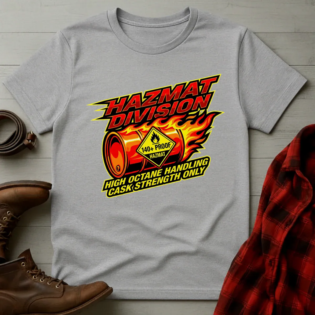 Hazmat Division Cask Strength Only Whiskey T-Shirt