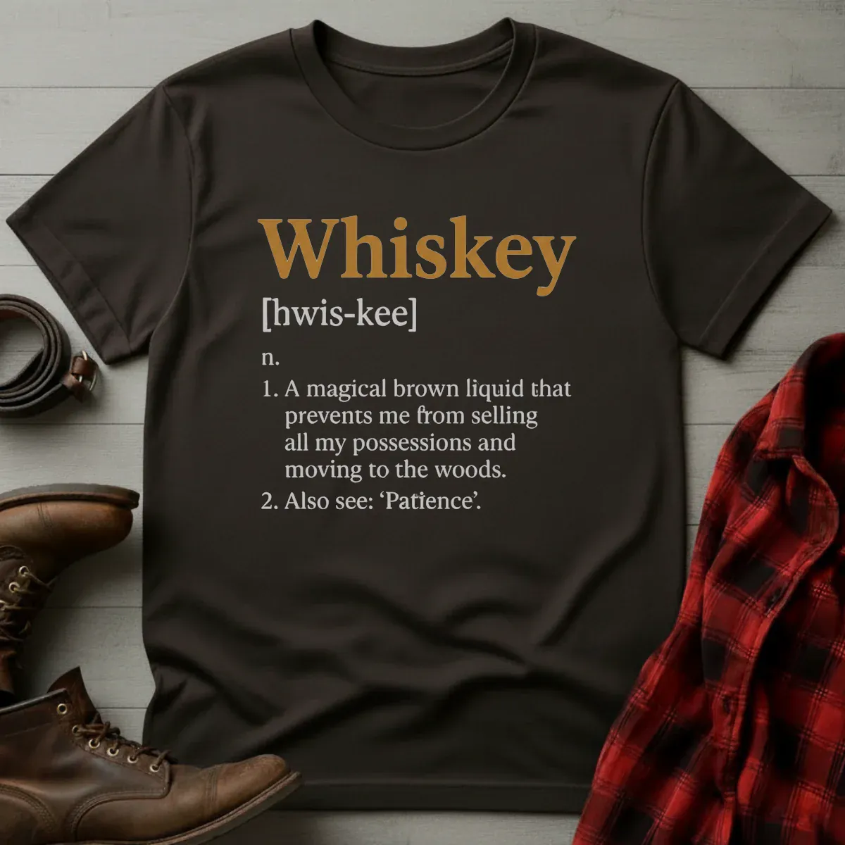 Whiskey Definition Brown Liquid T-Shirt