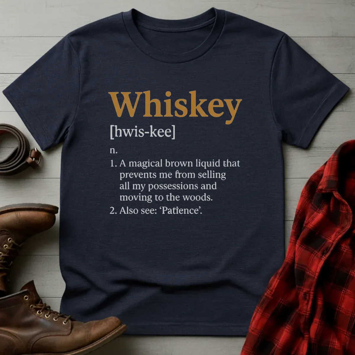 Whiskey Definition Brown Liquid T-Shirt