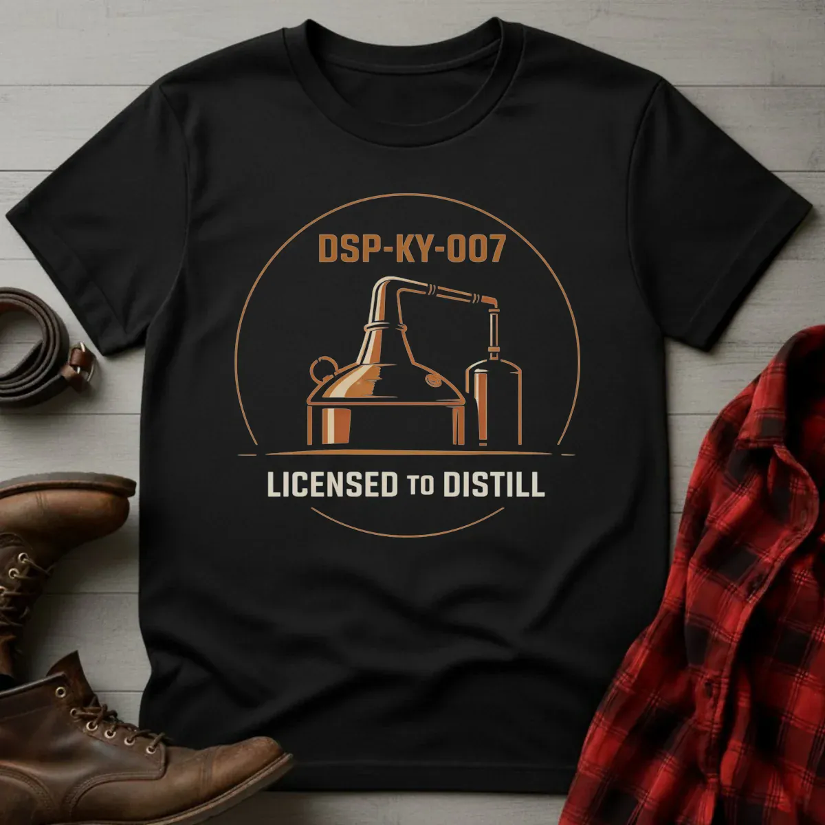 DSP-KY-007 Licensed to Distill Whiskey T-Shirt
