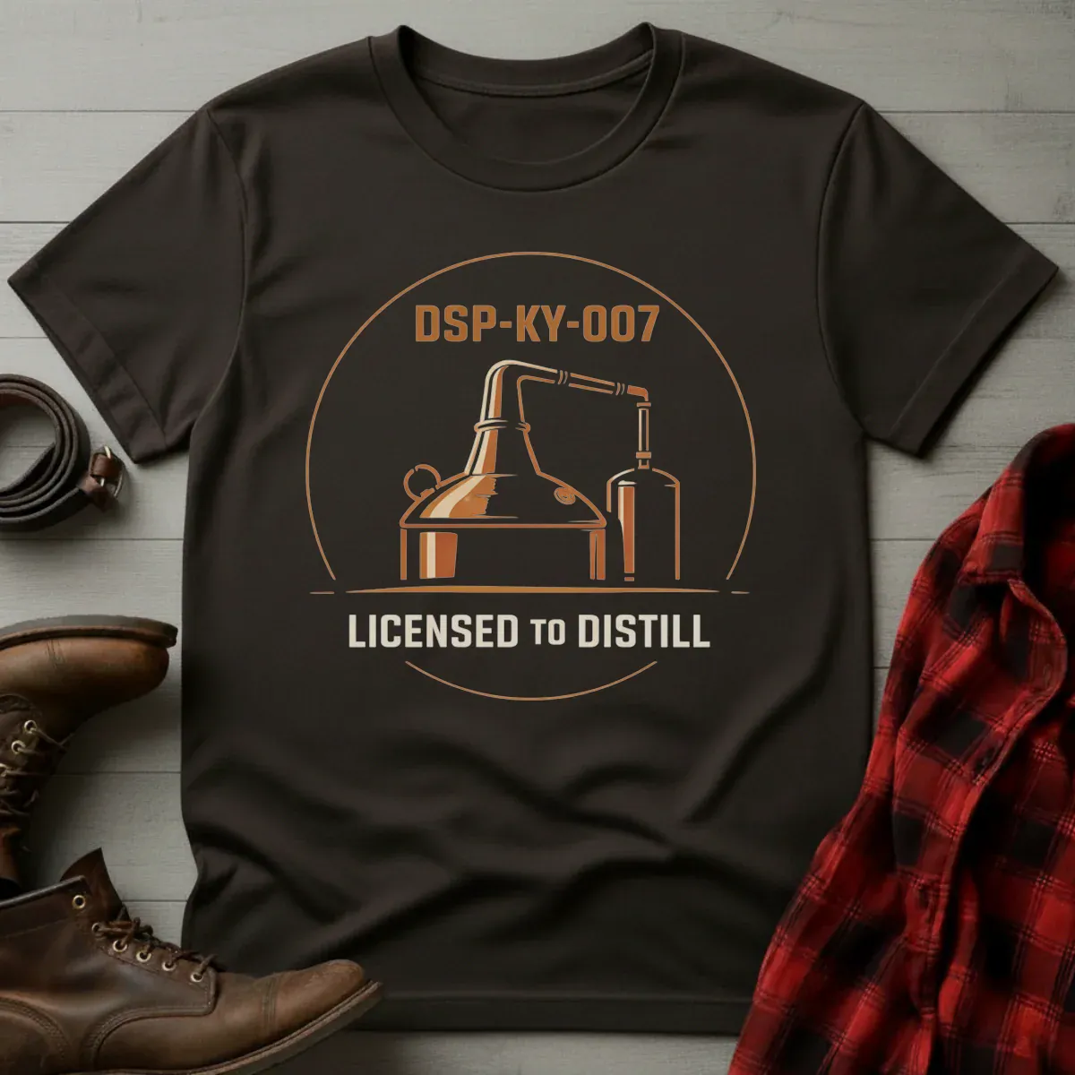 DSP-KY-007 Licensed to Distill Whiskey T-Shirt