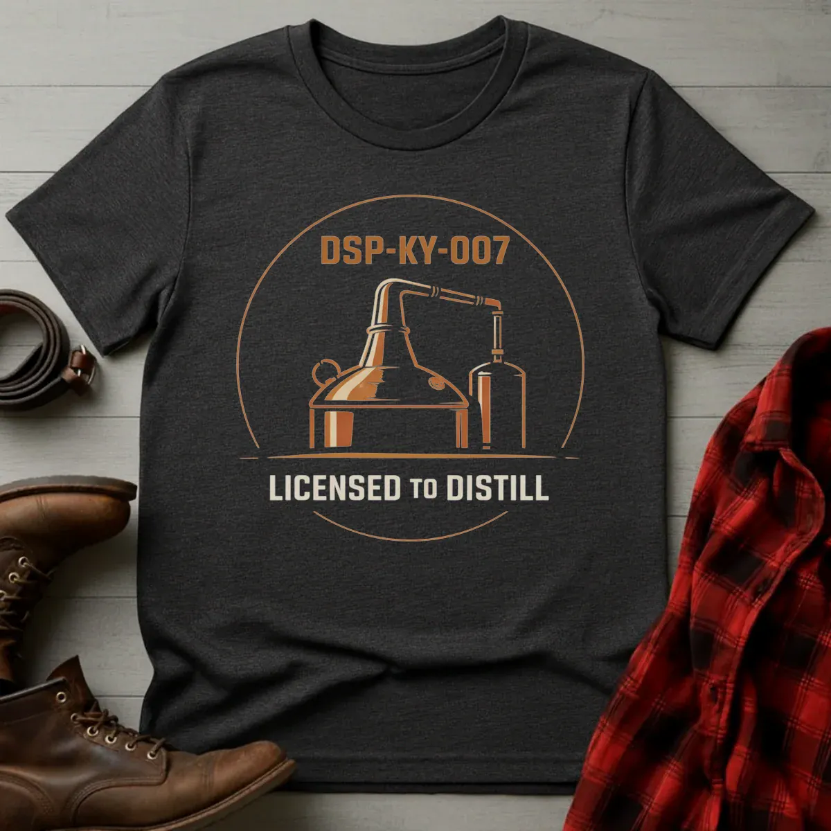 DSP-KY-007 Licensed to Distill Whiskey T-Shirt