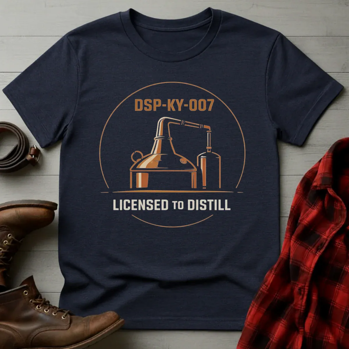 DSP-KY-007 Licensed to Distill Whiskey T-Shirt