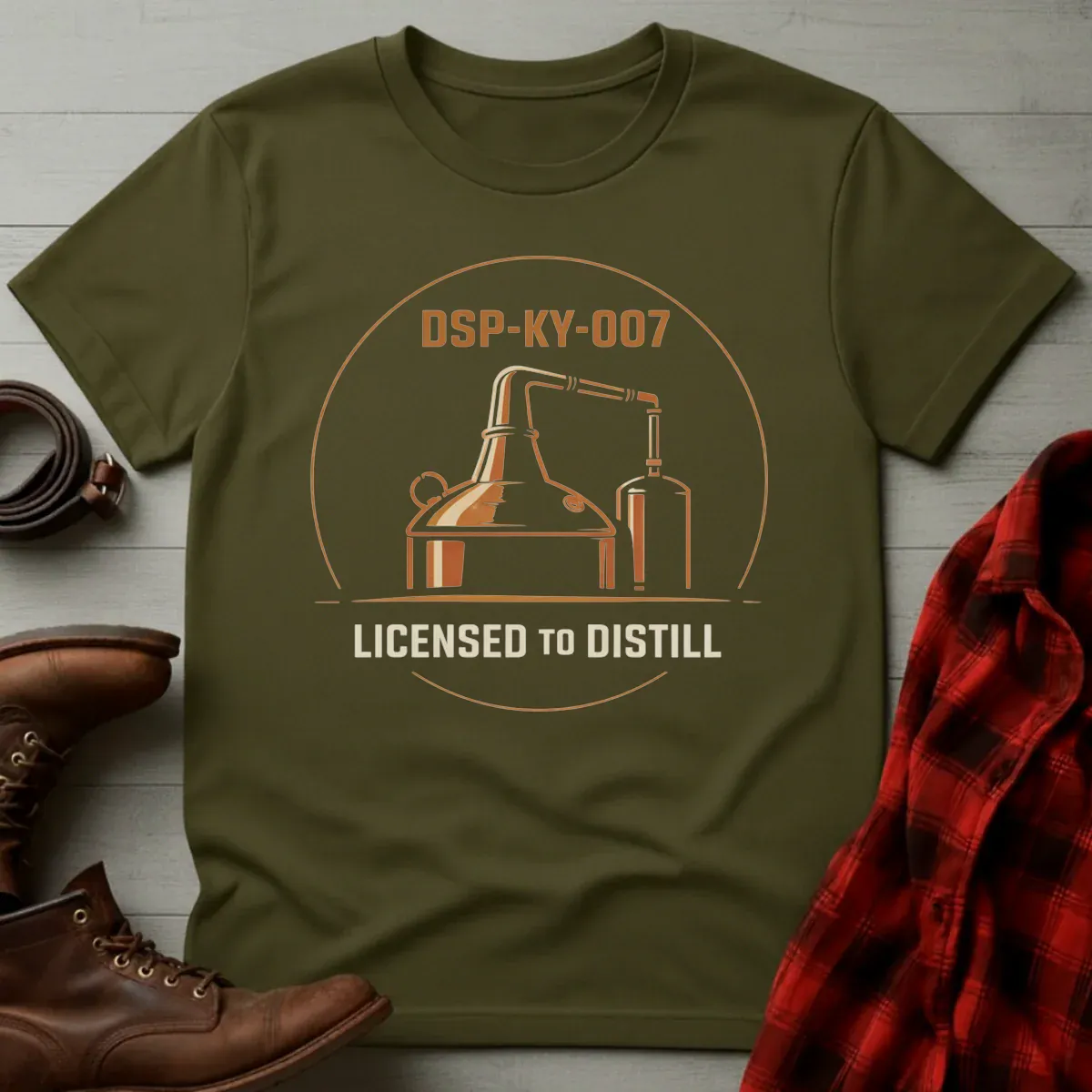 DSP-KY-007 Licensed to Distill Whiskey T-Shirt