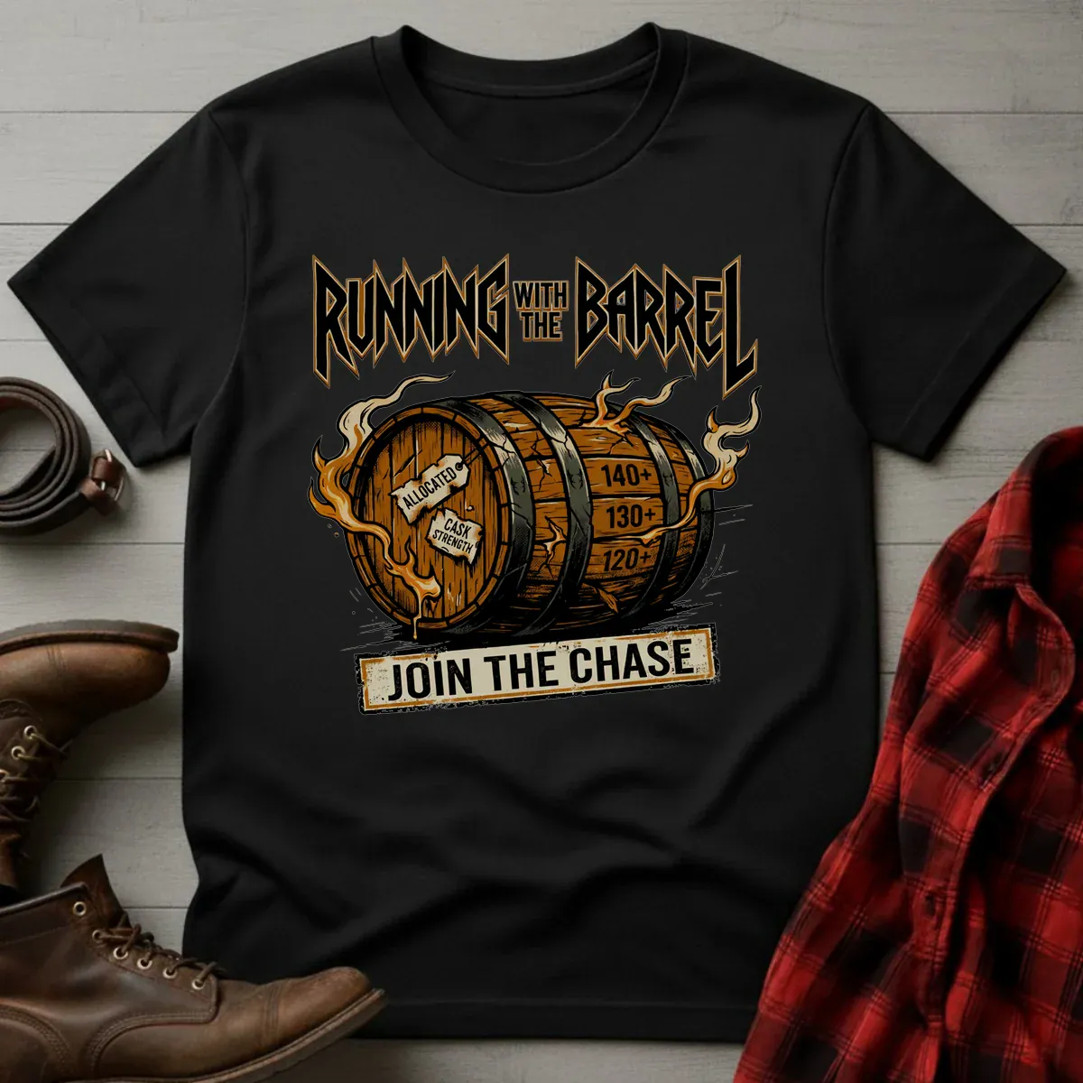 Running with the Barrel Whiskey T-Shirt
