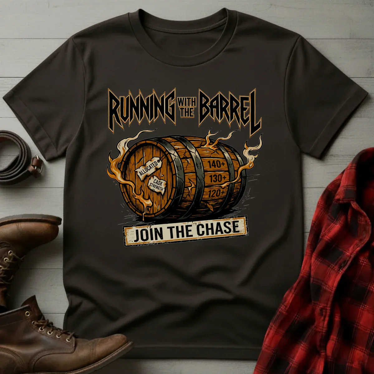 Running with the Barrel Whiskey T-Shirt