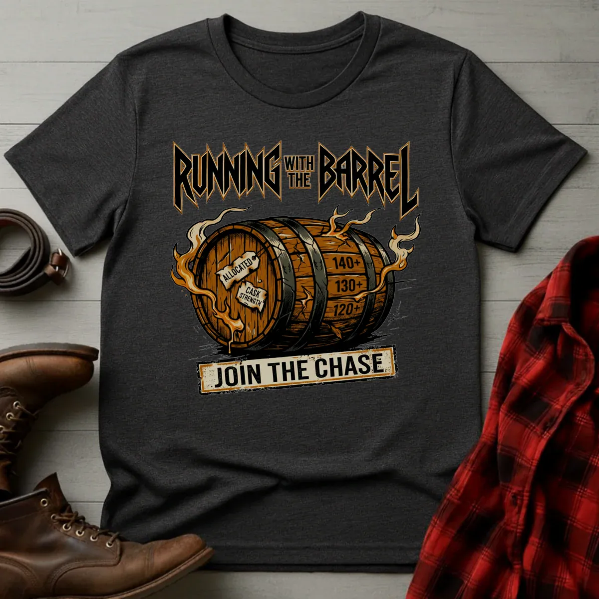 Running with the Barrel Whiskey T-Shirt