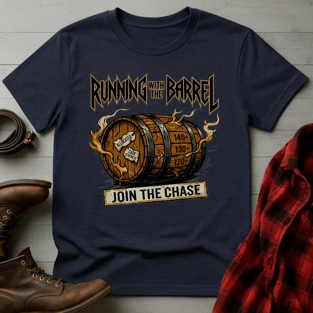 Running with the Barrel Whiskey T-Shirt