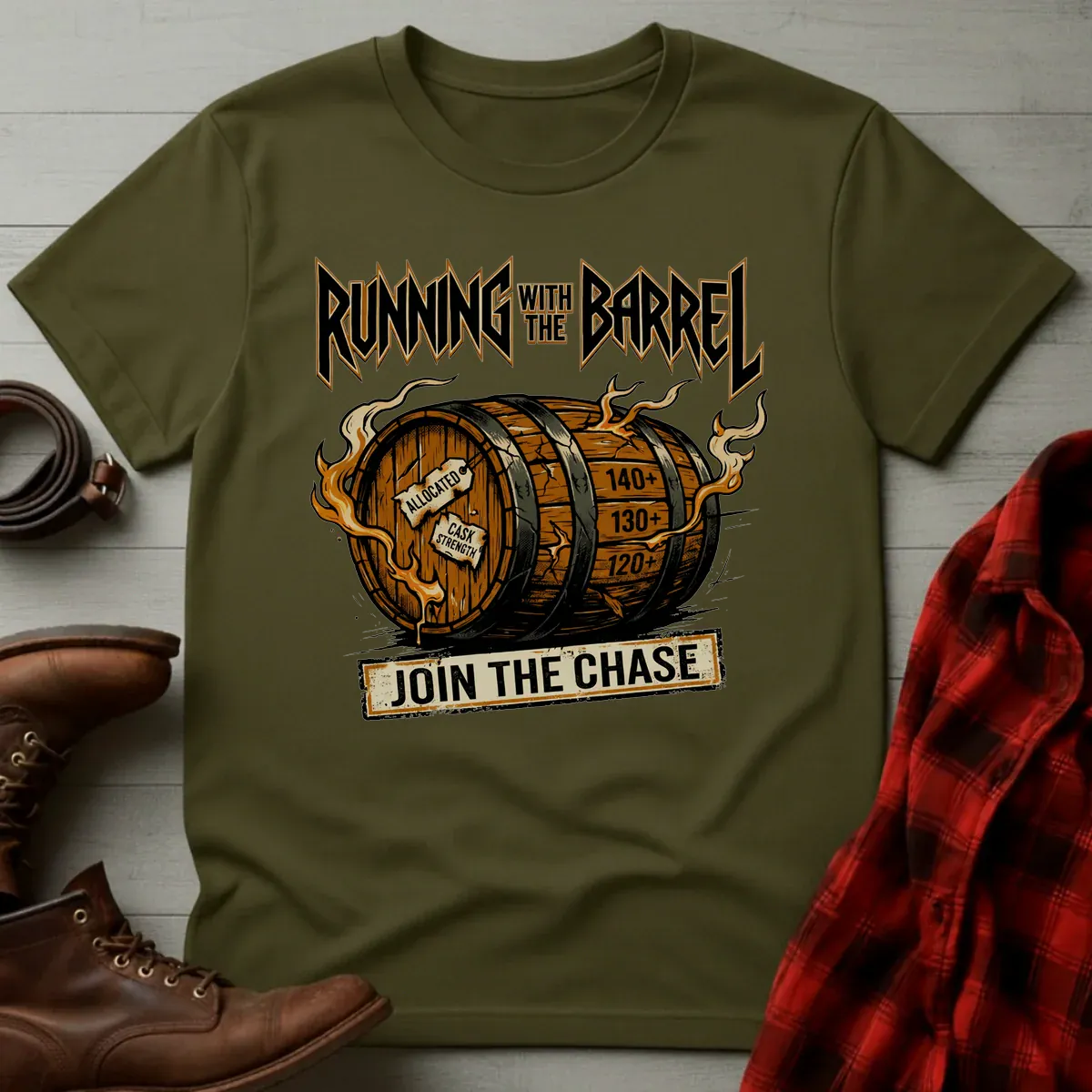Running with the Barrel Whiskey T-Shirt