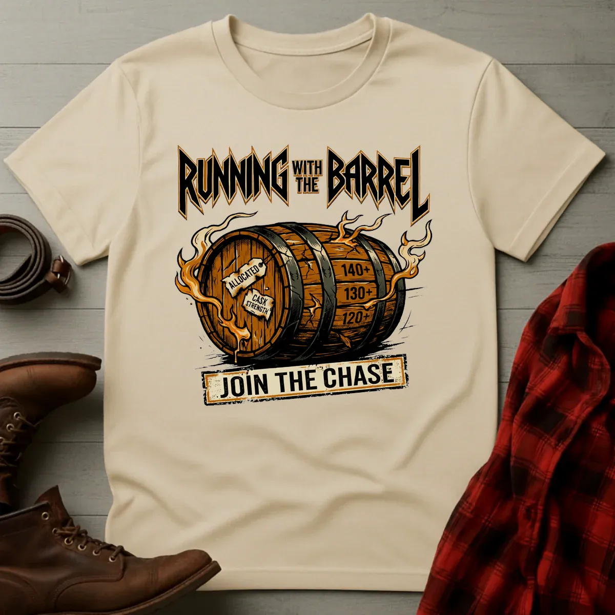 Running with the Barrel Whiskey T-Shirt