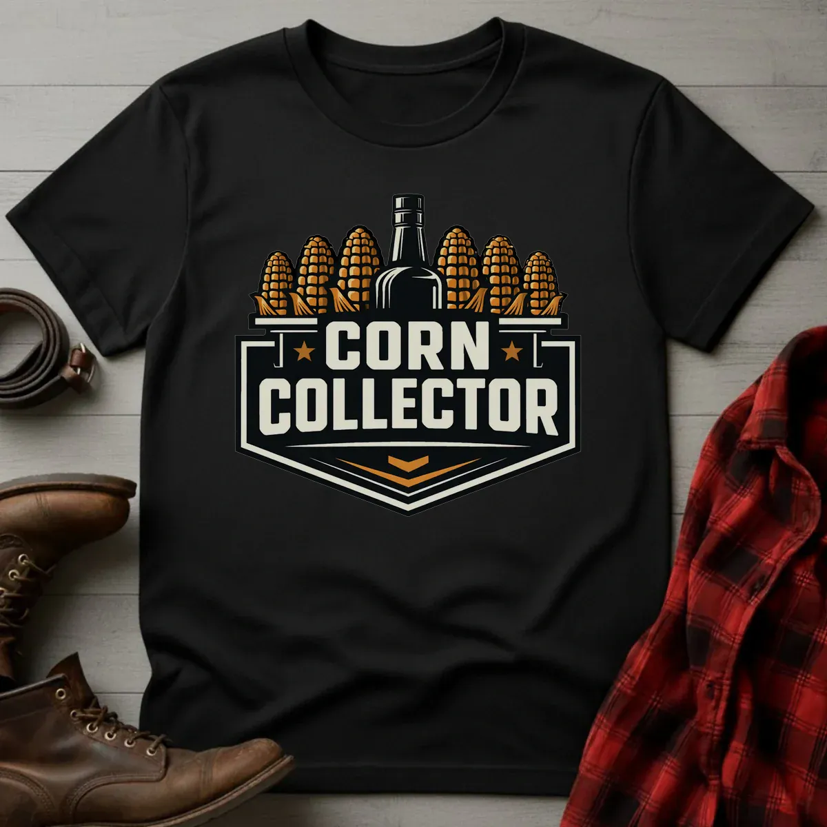 Corn Collector Whiskey Badge T-Shirt