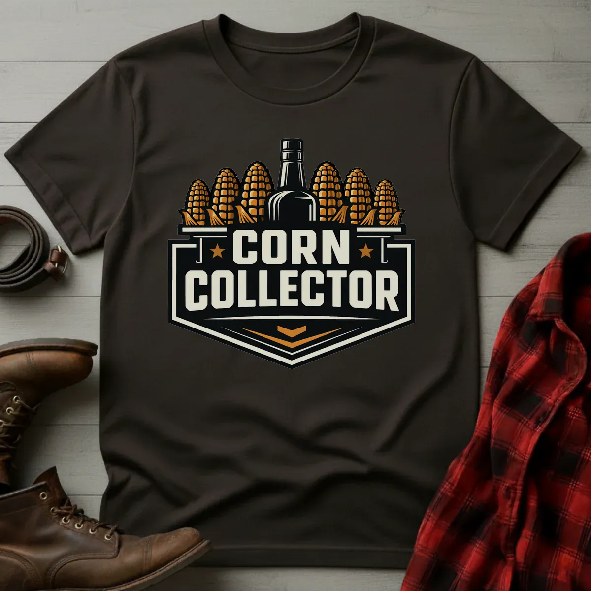 Corn Collector Whiskey Badge T-Shirt