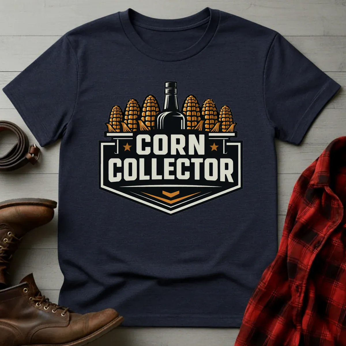 Corn Collector Whiskey Badge T-Shirt