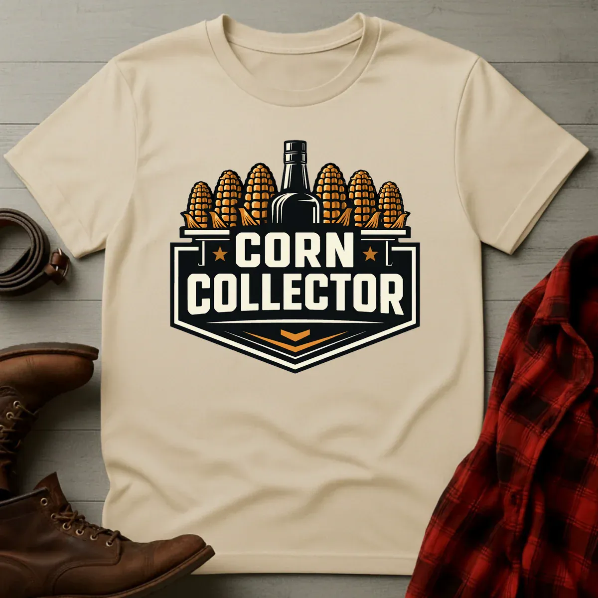 Corn Collector Whiskey Badge T-Shirt