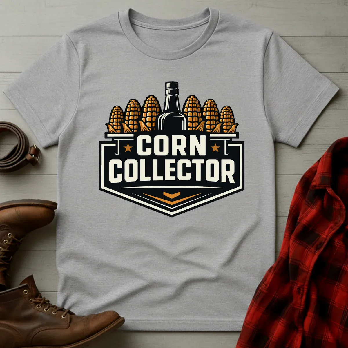 Corn Collector Whiskey Badge T-Shirt