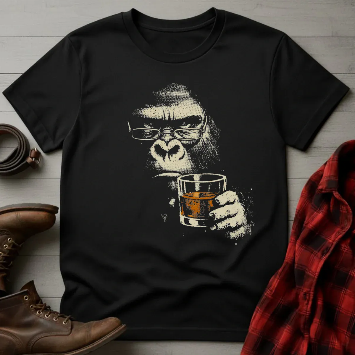 Whiskey Gorilla Grunge T-Shirt