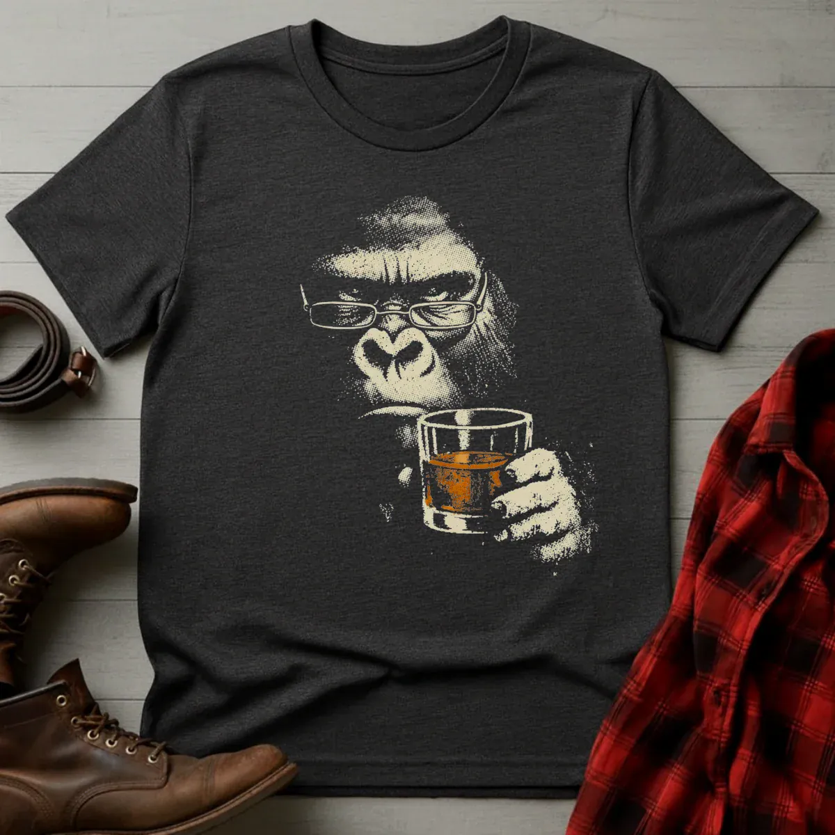 Whiskey Gorilla Grunge T-Shirt