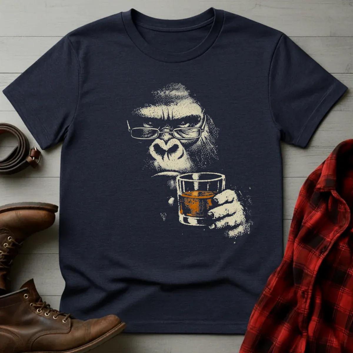 Whiskey Gorilla Grunge T-Shirt