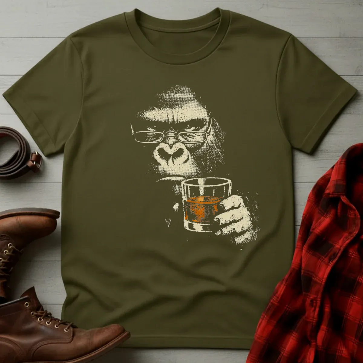 Whiskey Gorilla Grunge T-Shirt