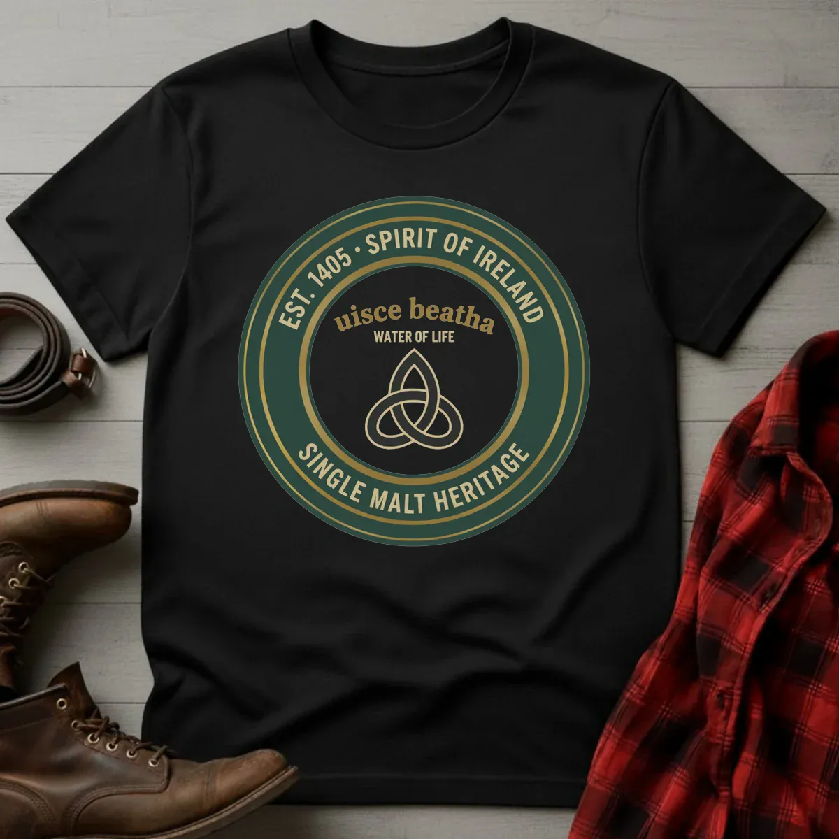 uisce beatha Water of Life Irish Whiskey T-Shirt