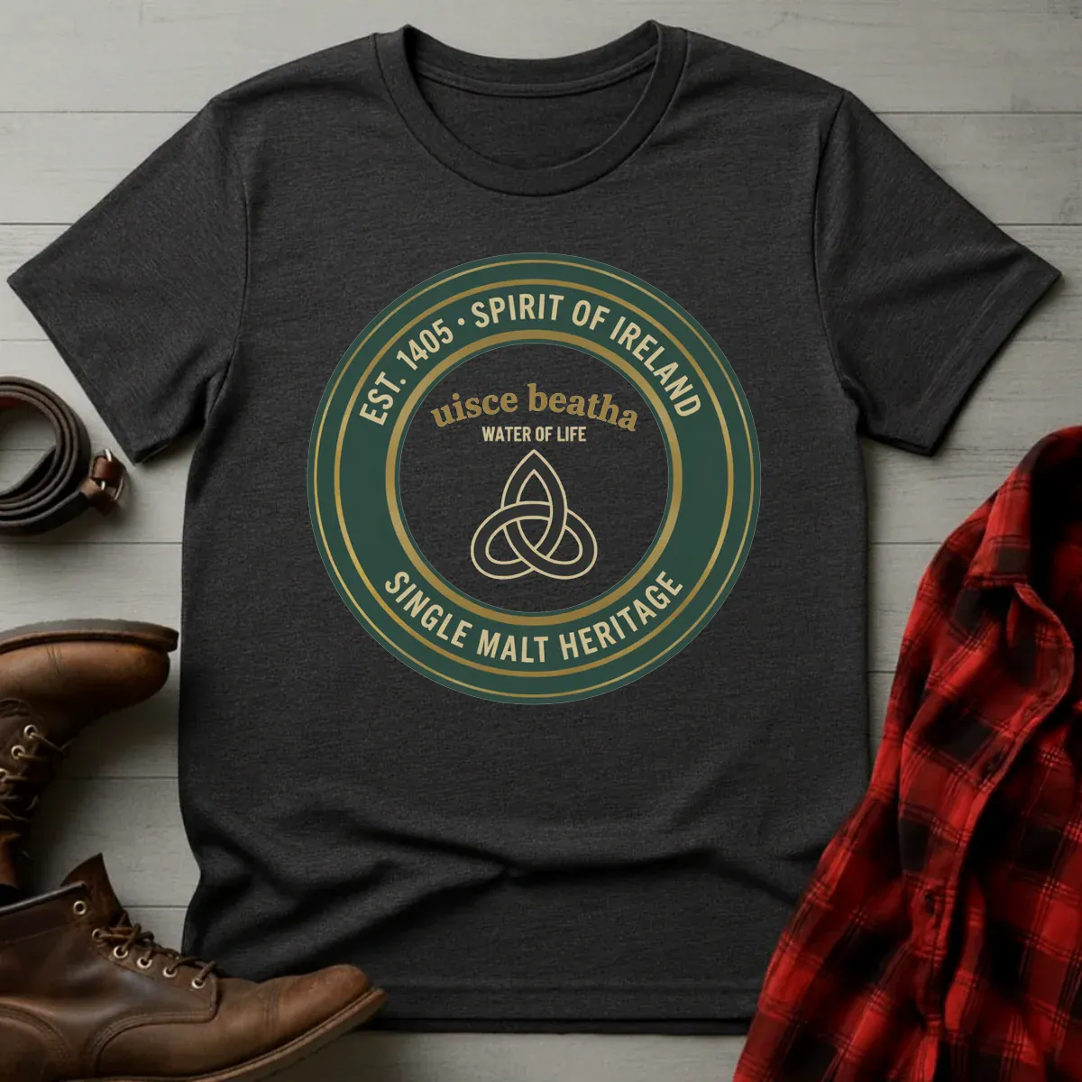 uisce beatha Water of Life Irish Whiskey T-Shirt