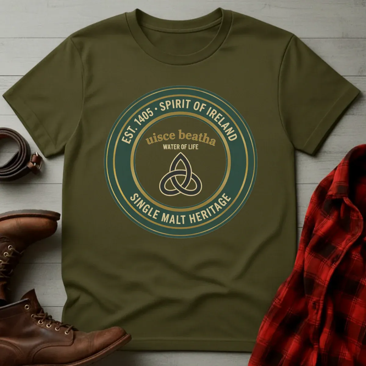 uisce beatha Water of Life Irish Whiskey T-Shirt