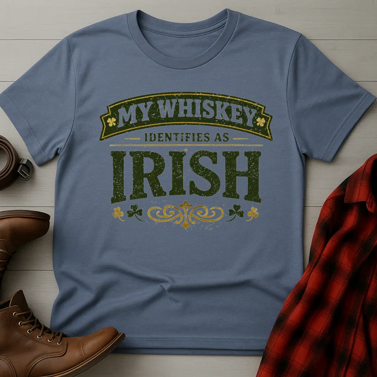 My Whiskey Identifies as Irish Vintage T-Shirt