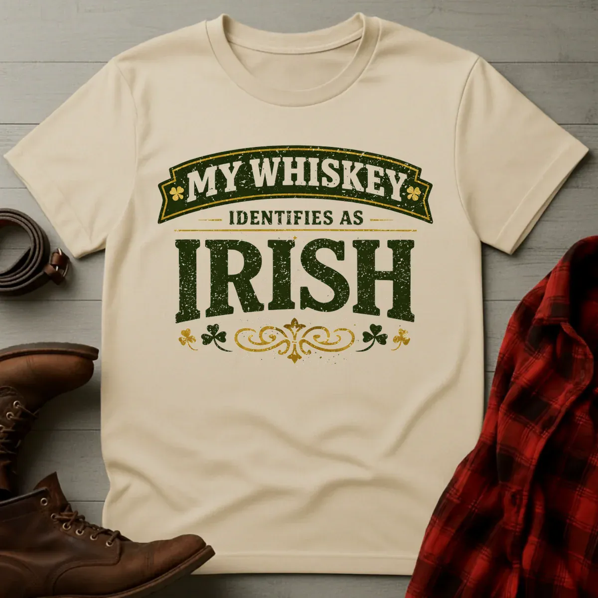 My Whiskey Identifies as Irish Vintage T-Shirt