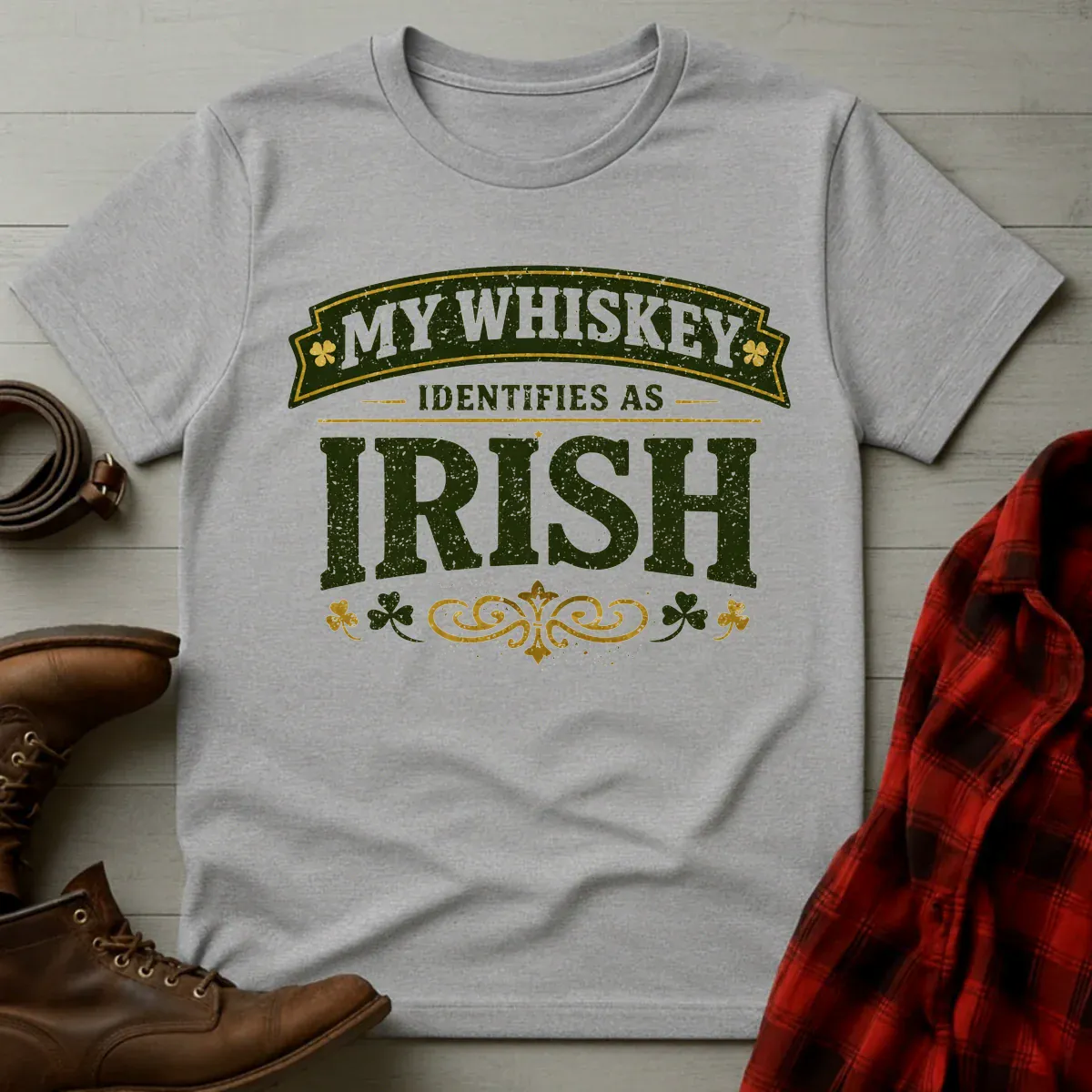 My Whiskey Identifies as Irish Vintage T-Shirt