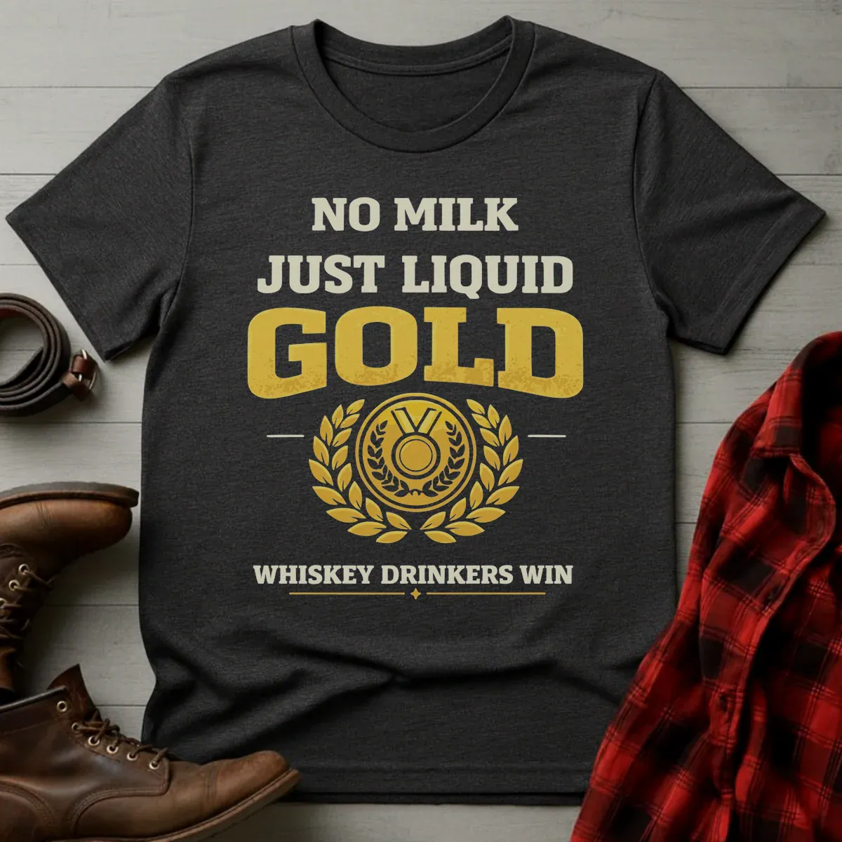 No Milk Just Liquid Gold Whiskey T-Shirt