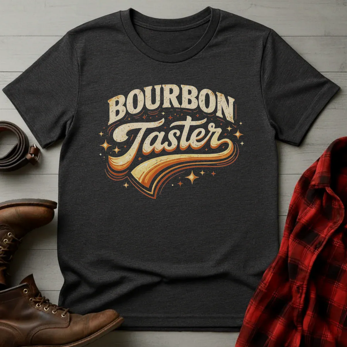 Bourbon Taster Retro Script T-Shirt