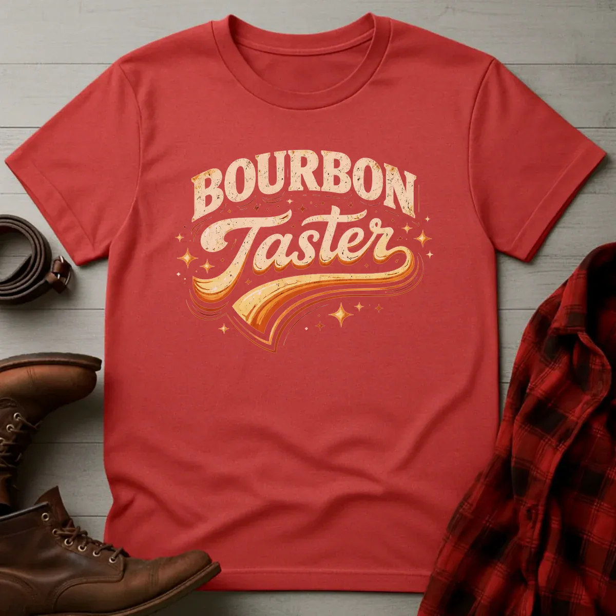 Bourbon Taster Retro Script T-Shirt
