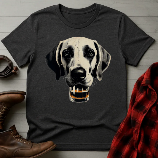 Whiskey Great Dane Glass T-Shirt