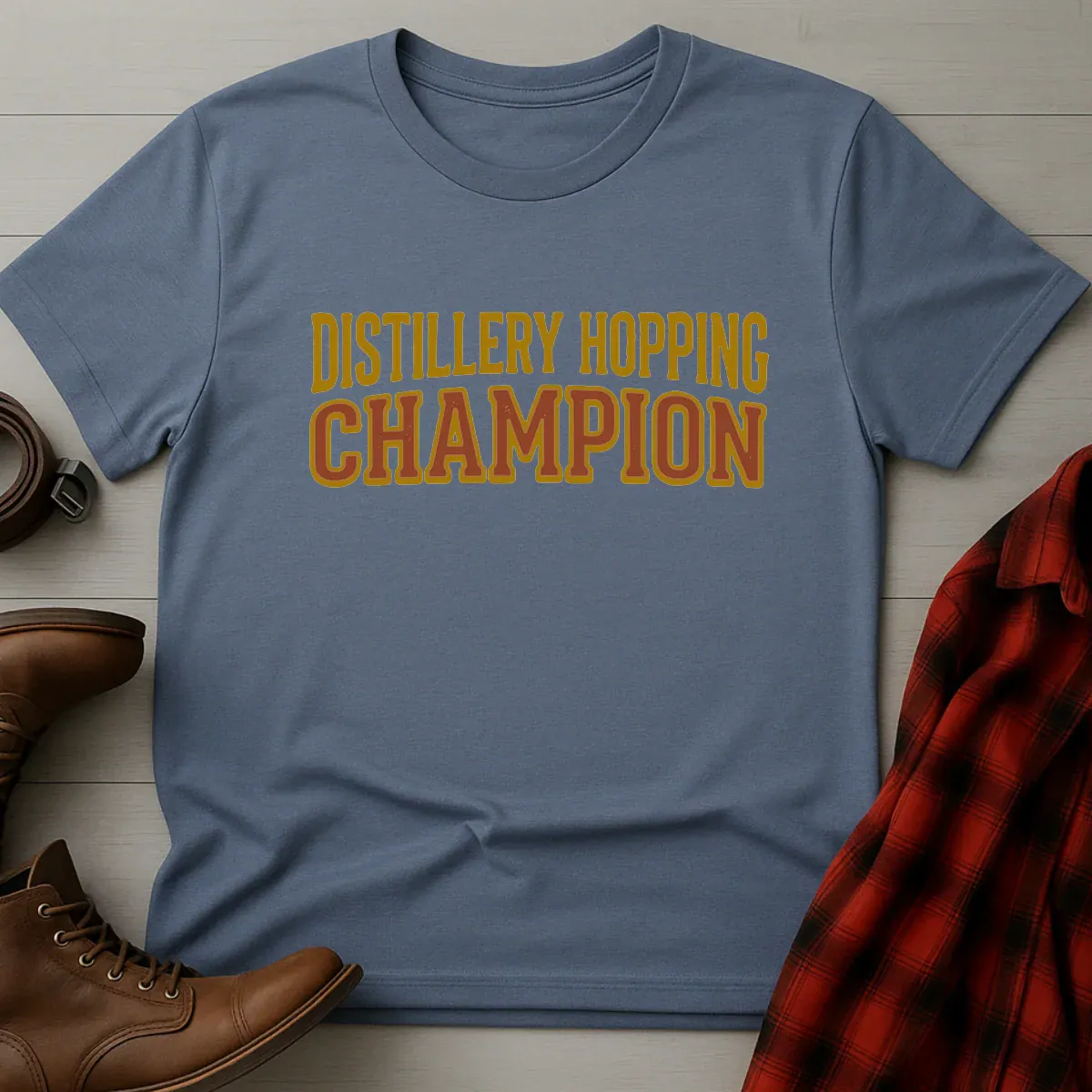 Distillery Hopping Champion Whiskey T-Shirt