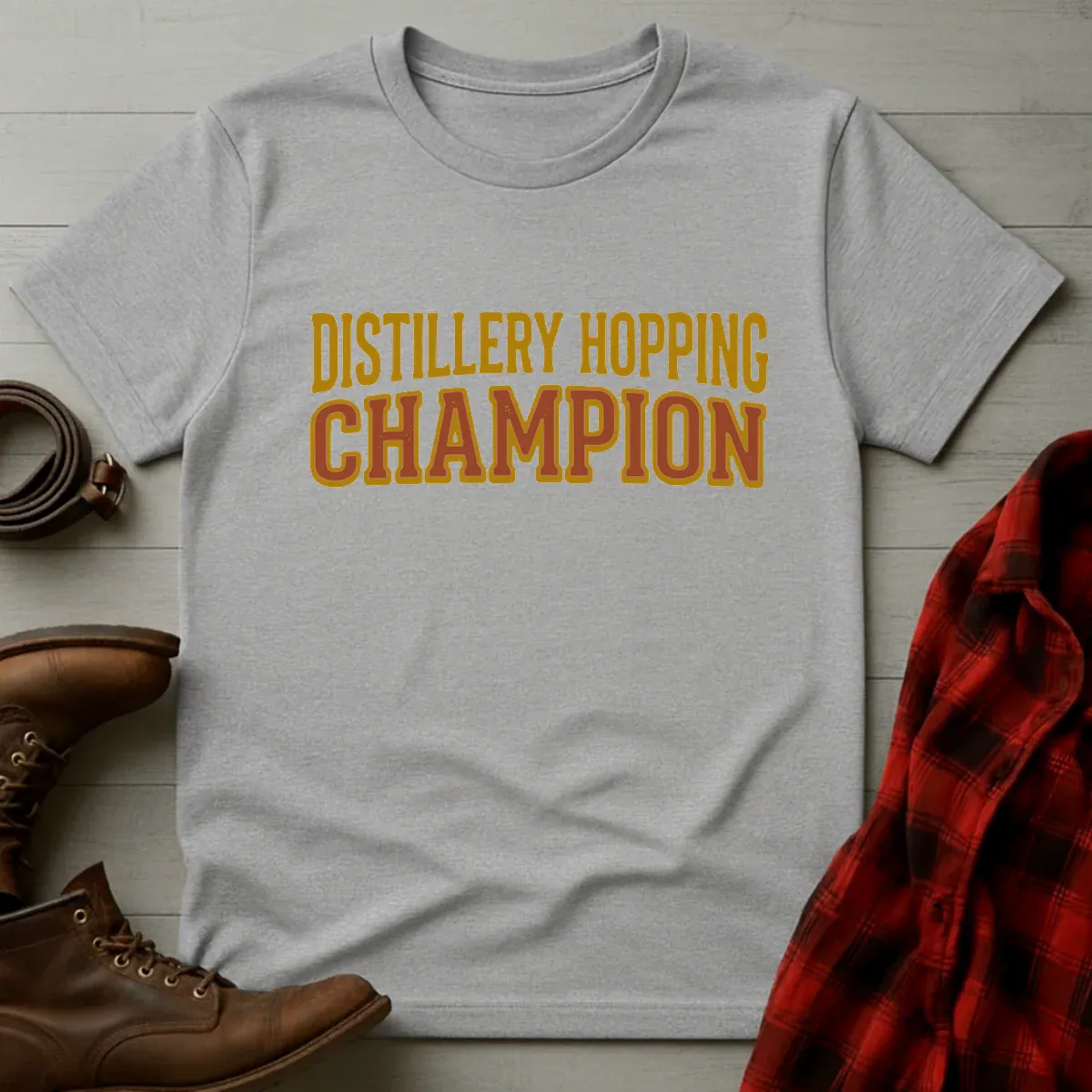 Distillery Hopping Champion Whiskey T-Shirt